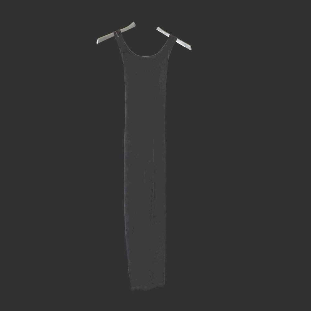 Jump Apparel‎ Co Wendye Chaitin Black Velvet Maxi Dress Sleeveless Side Slit 3/4